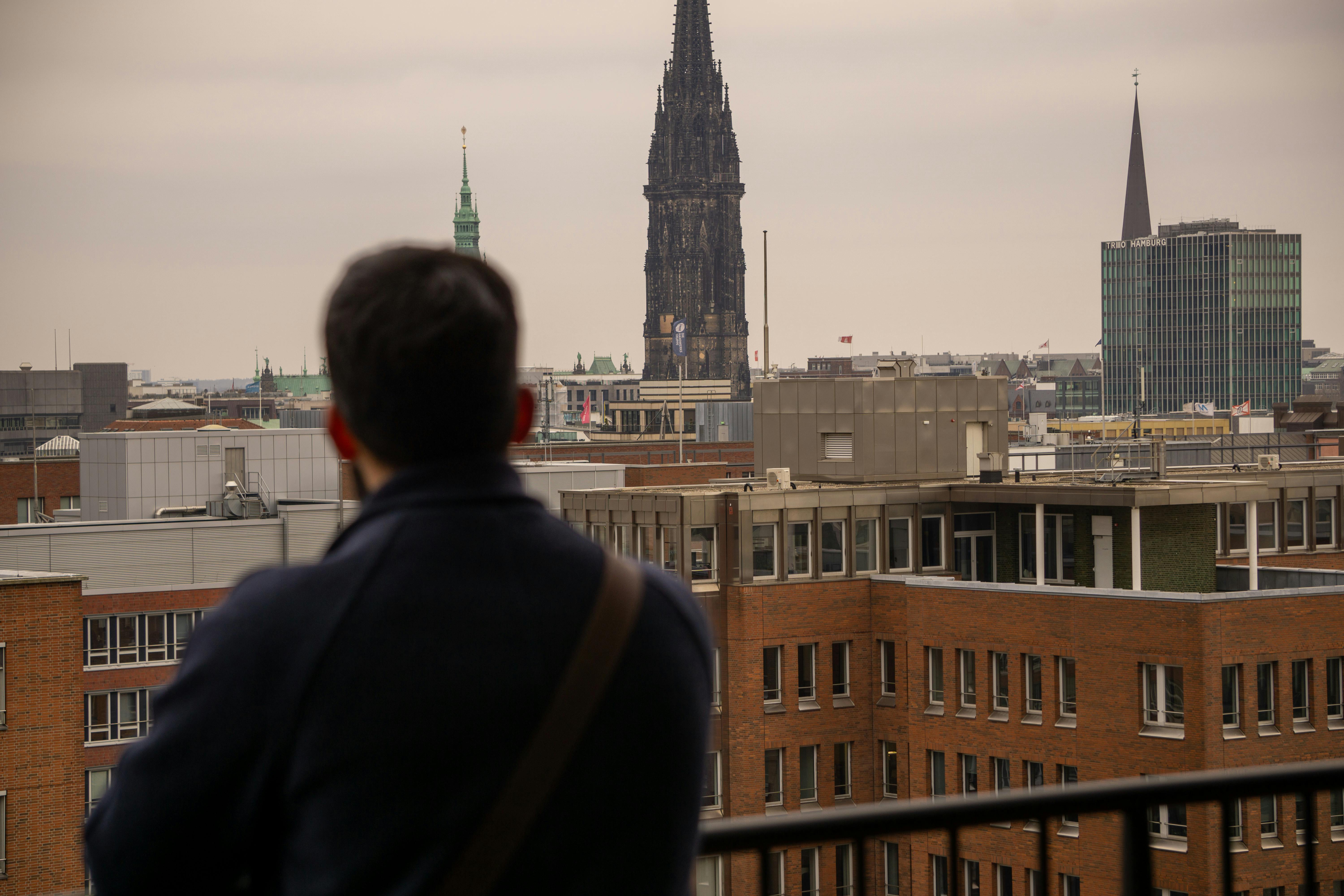 Blick auf die Hamburger Skyline